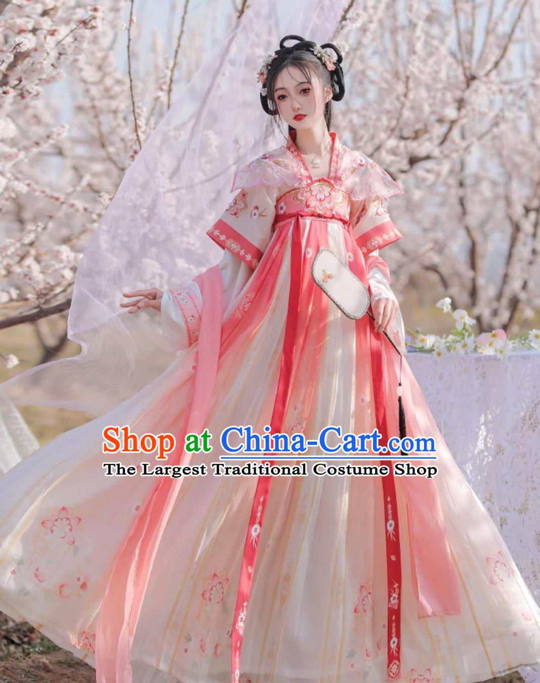 Chinese Traditional Clothing Woman Pink Hanfu Dresses China Ancient Palace Princess Costumes