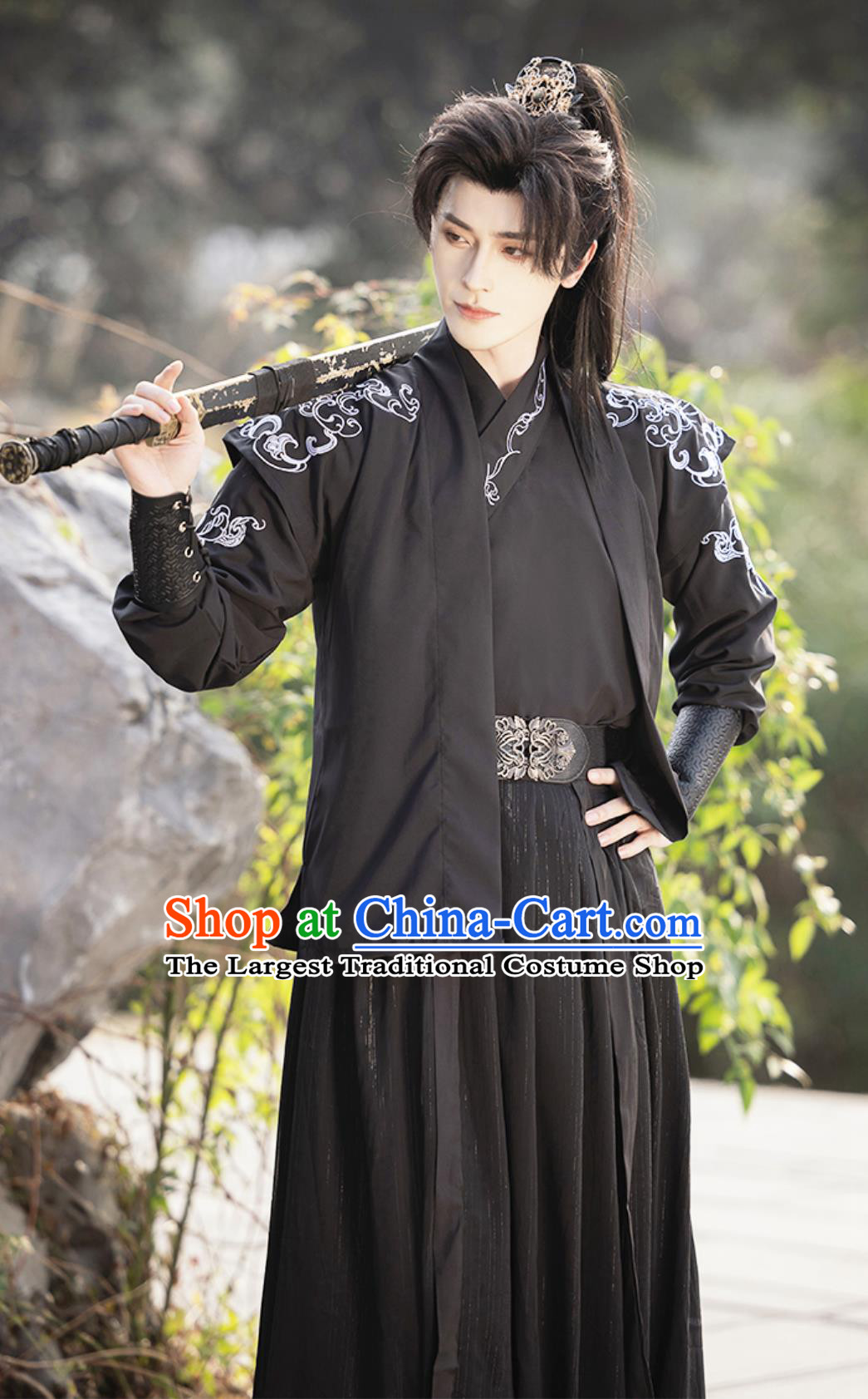 China Ancient Superhero Black Outfit Chinese Ancient Clothing Traditional Ming Dynasty Swordsman Costumes