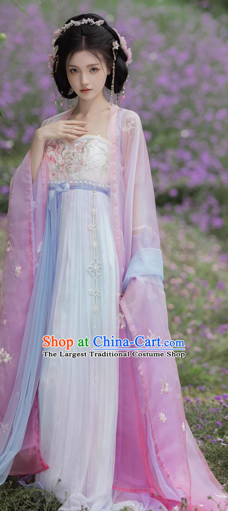 Online Shop Hanfu Chinese Southern Dynasties Princess Embroidered Pink Dresses Ancient Empress Garment Costumes