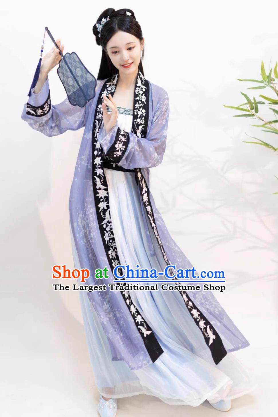 Chinese Ancient Young Woman Garment Costumes Online Shop Hanfu Song Dynasty Lady Embroidered Dresses Complete Set