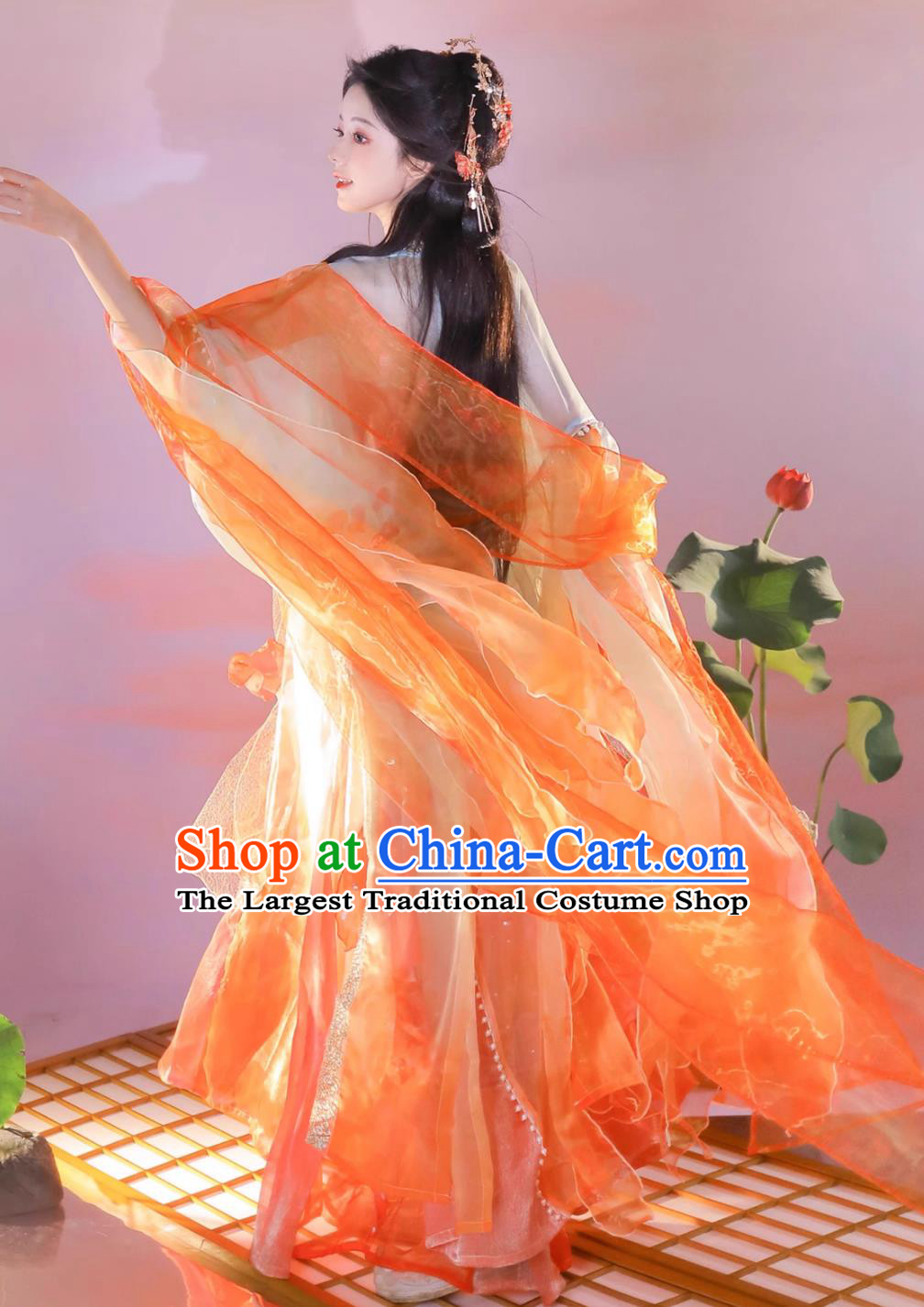 Online Shop Hanfu Chinese Tang Dynasty Princess Carp Dresses Ancient Goddess Embroidered Garment Costumes