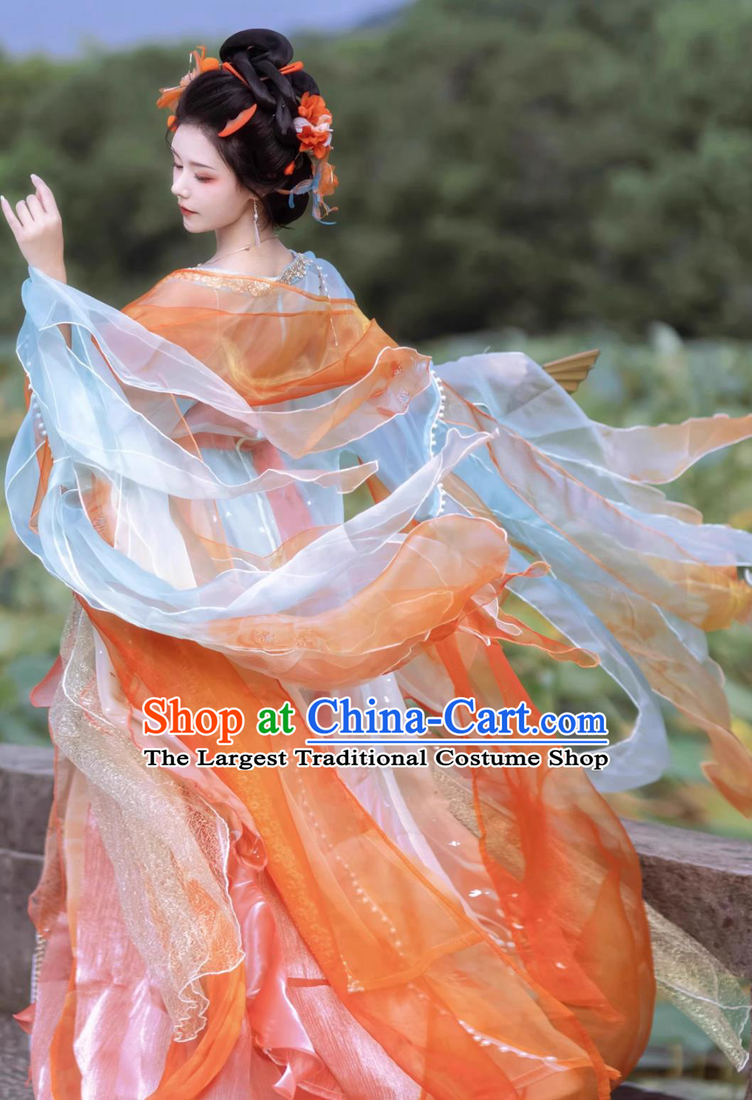 Online Shop Hanfu Chinese Tang Dynasty Princess Carp Dresses Ancient Goddess Embroidered Garment Costumes