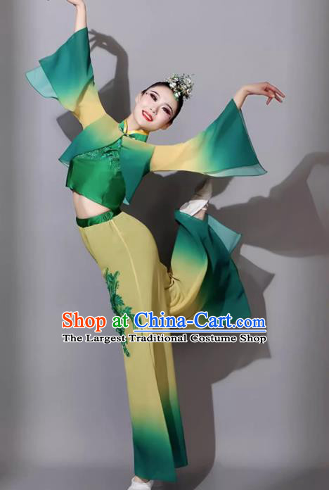 Yangge Dance Performance Costume For Women Chinese Jiaozhou Yangge Fan Dance Costume