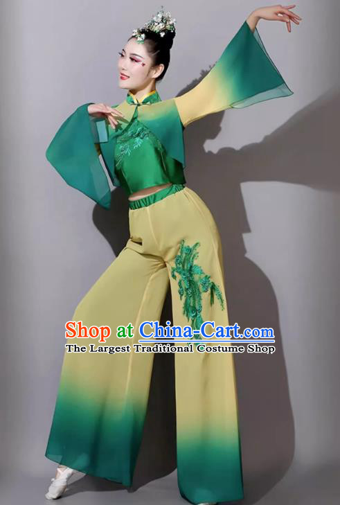Yangge Dance Performance Costume For Women Chinese Jiaozhou Yangge Fan Dance Costume