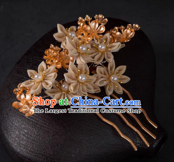 Hanfu Hairpin China Ancient Tang Dynasty Headwear Floral Hair Jewelry