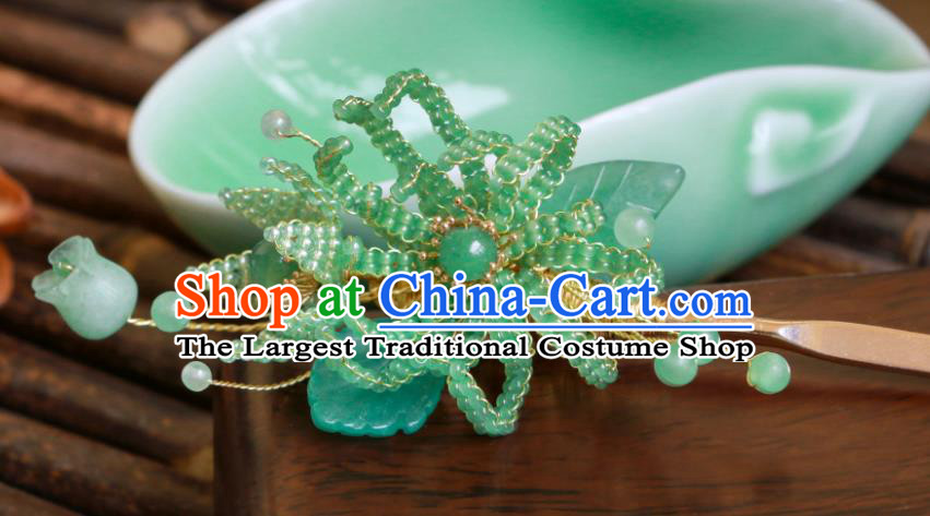 China Retro Qipao Pearl Hairpin Hanfu Hair Jewelry Ancient Princess Headpiece