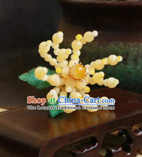 Handmade Qipao Beads Hairpin China Hanfu Hair Jewelry Ancient Song Dynasty Young Lady Headpiece
