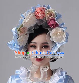 Lace Flower Top Hat European Versailles French Vintage Bonnet Hat Lolita Fragmented Classical Headpiece