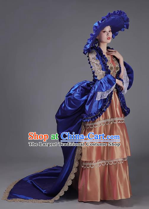 European Court Dress British Medieval Rococo Princess Costume Retro Style Runway Drama Clothing
