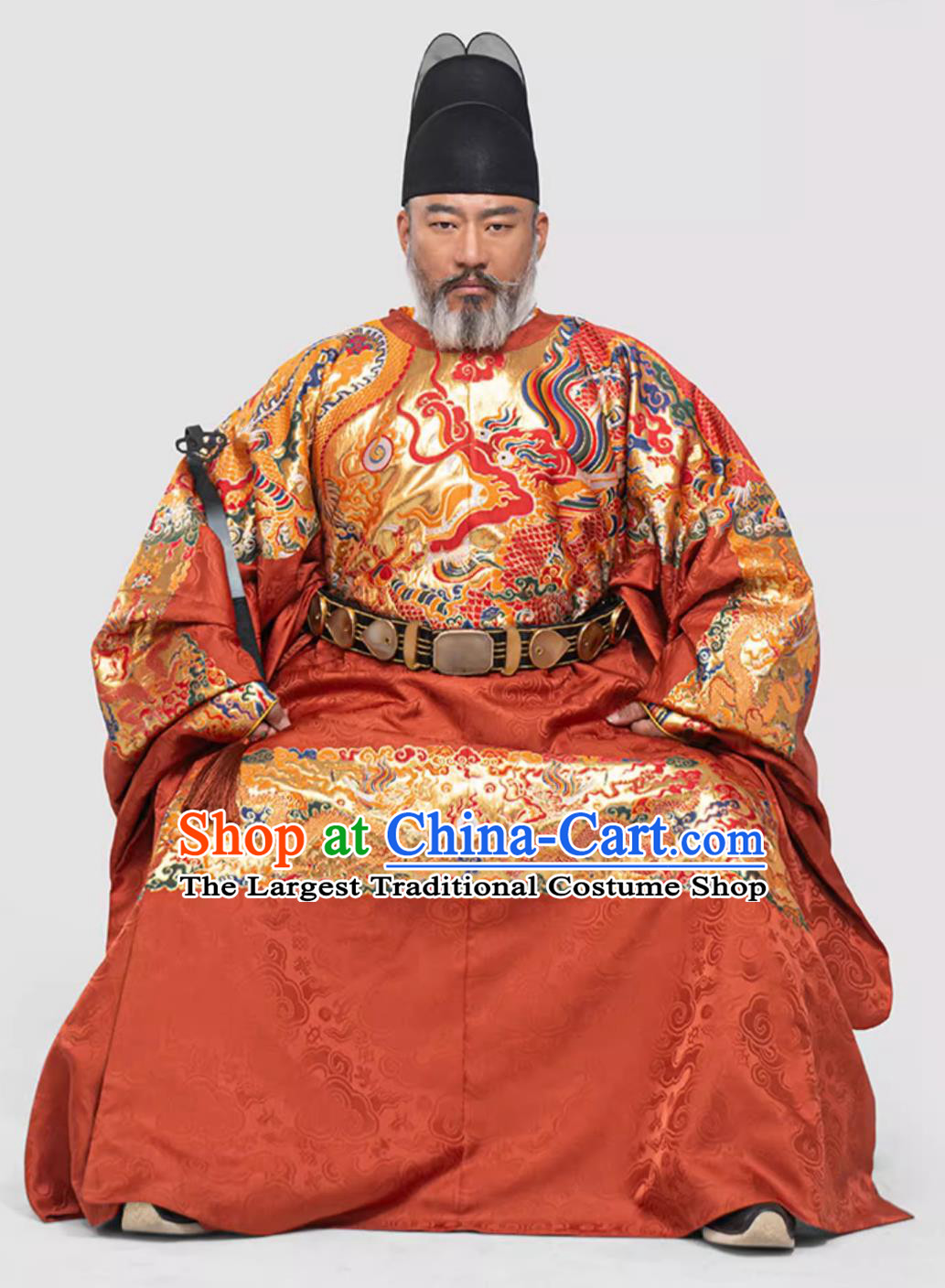 Ming Dynasty Official Robe Ancient Chinese Brocade Costume Grand Councilor Clothing
