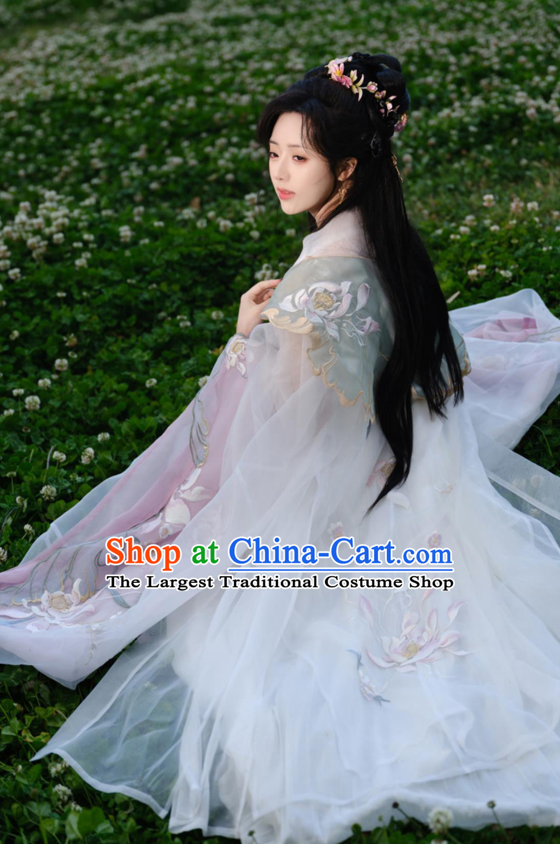 China Flower Fairy Clothing Ancient Chinese Female Costume Traditional Tang Dynasty Princess Hanfu