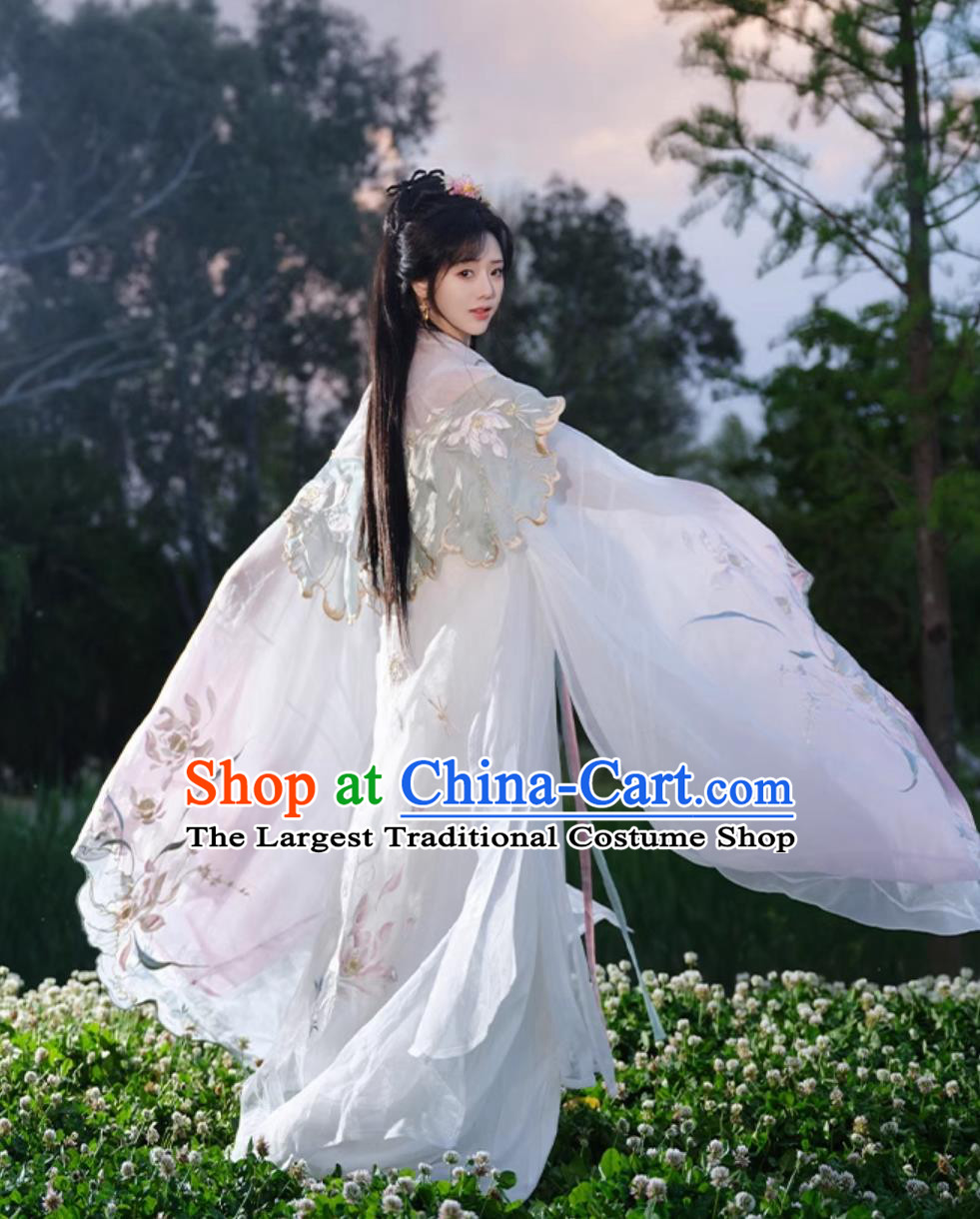 China Flower Fairy Clothing Ancient Chinese Female Costume Traditional Tang Dynasty Princess Hanfu