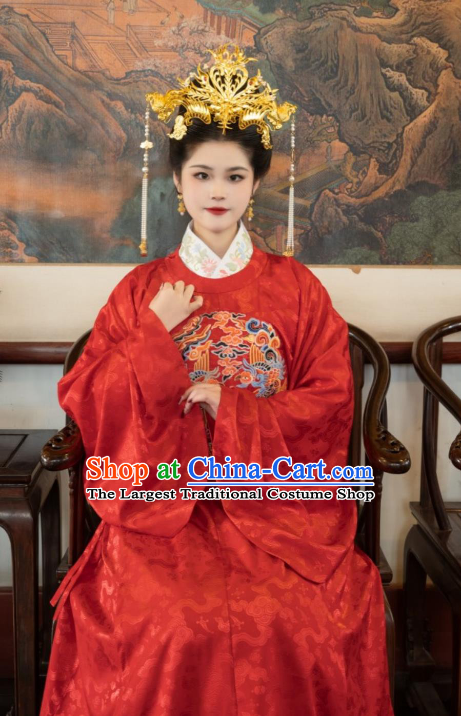 Ancient Chinese Bride Costume Hanfu Online Shop Traditional Ming Dynasty Empress Dress China Wedding Clothing