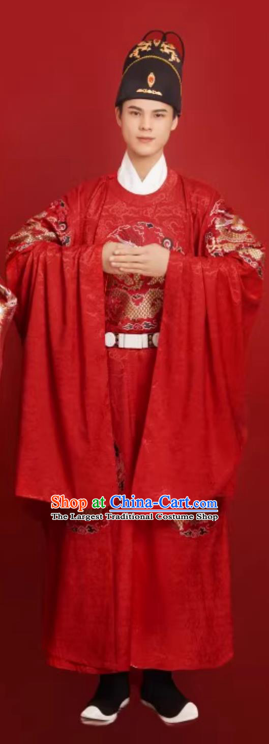Traditional Ming Dynasty Male Garment China Wedding Clothing Ancient Chinese Groom Costume Hanfu Online Shop