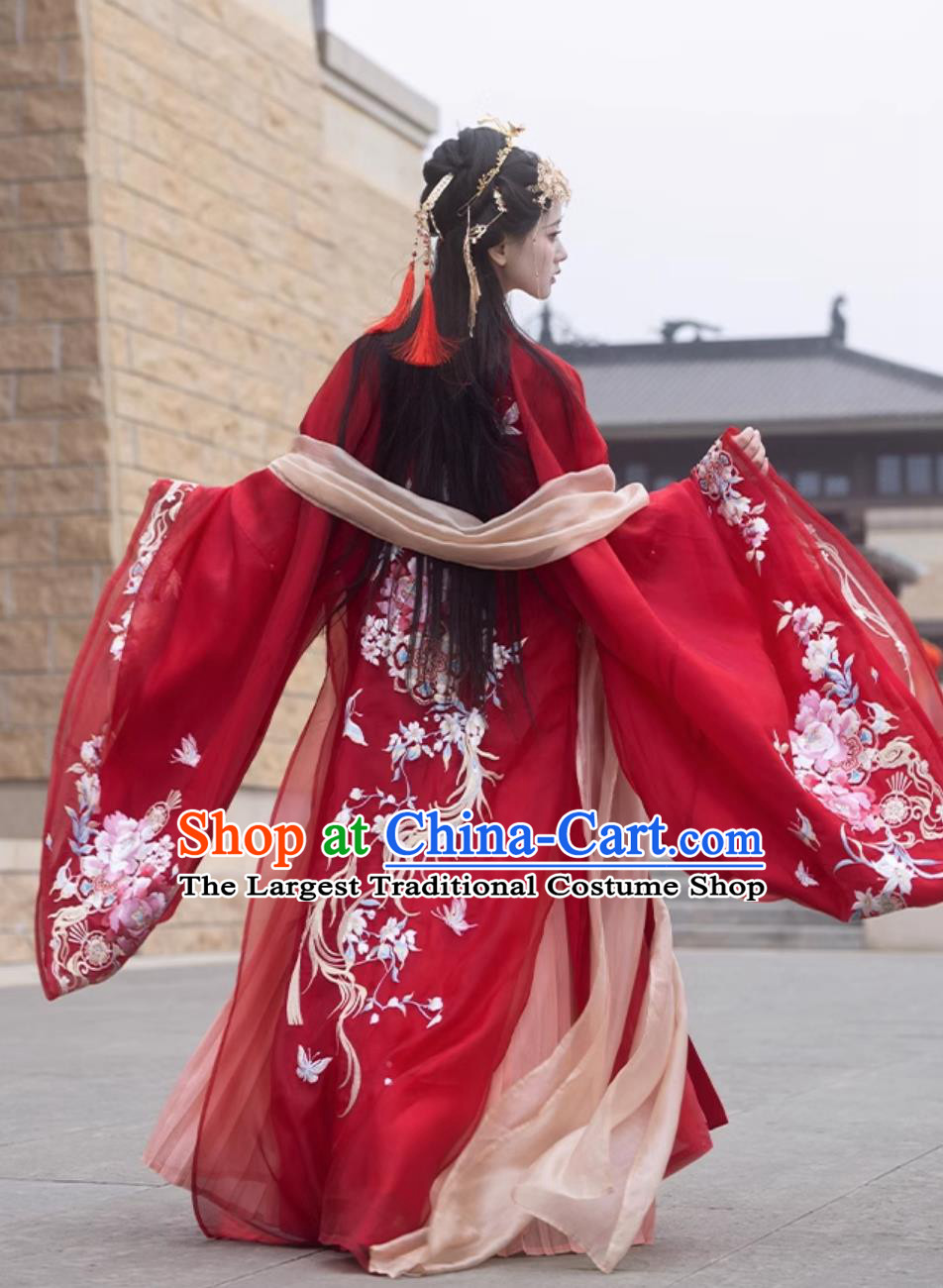 Ancient Chinese Princess Clothing Ancient Wedding Costume Online Buy Traditional Hanfu Bride Red Dresses