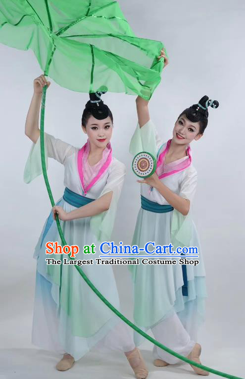 Lotus Drum Yue Song Dance Costume Chinese Classical Dance Costume Woman Solo Stage Performance Dress