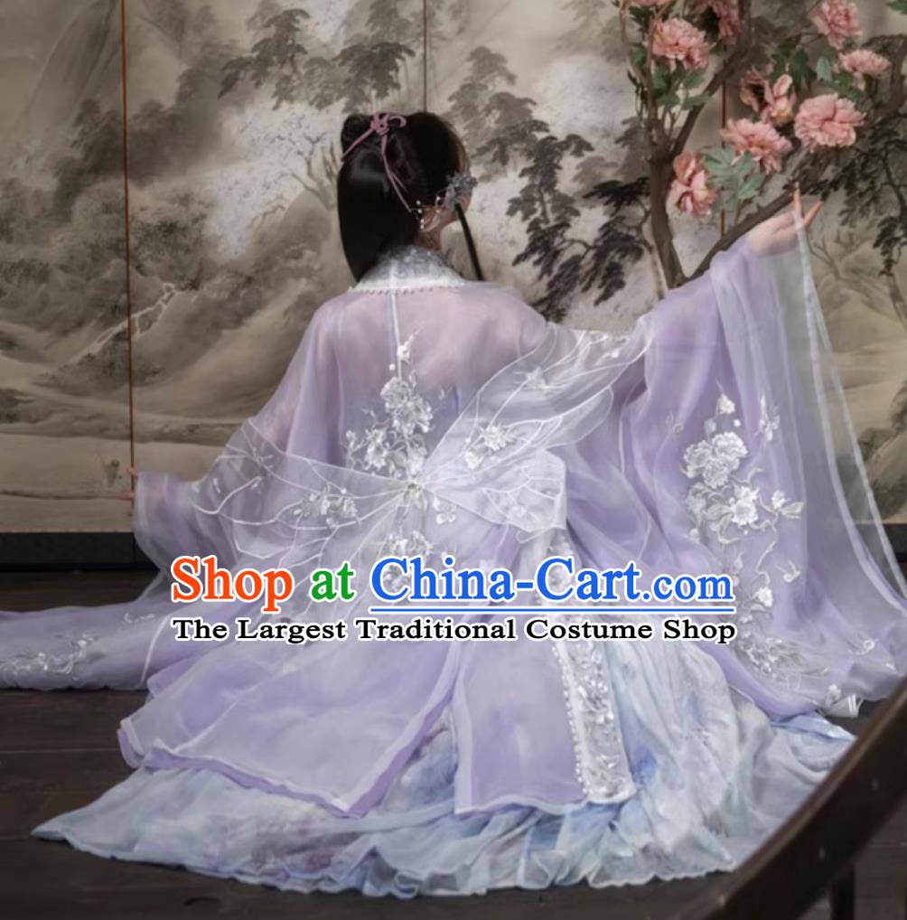 Ancient Chinese Clothing Tang Dynasty Princess Purple Dress Traditional Hanfu Online Shop