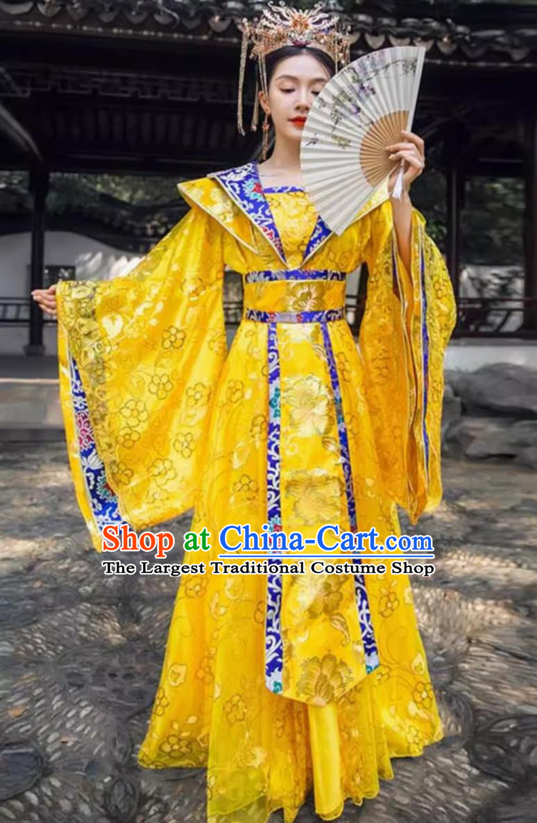 Tang Dynasty Empress Costumes Ancient Chinese Clothing Traditional Hanfu Online Shop Wide Sleeve Dress