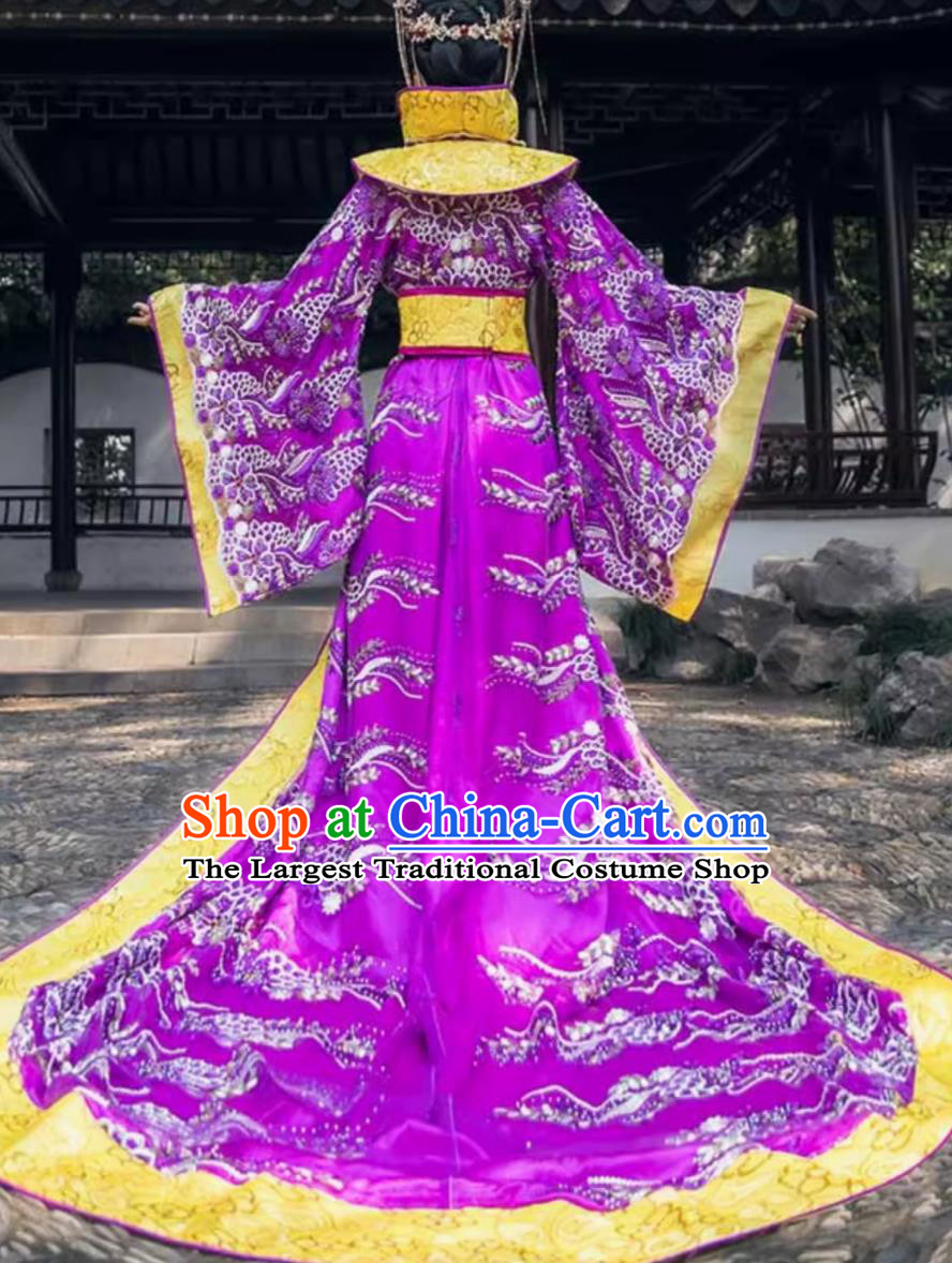 Purple Tang Dynasty Wide Sleeve Large Size Dress Empress Costumes Ancient Chinese Clothing Traditional Hanfu Online Shop
