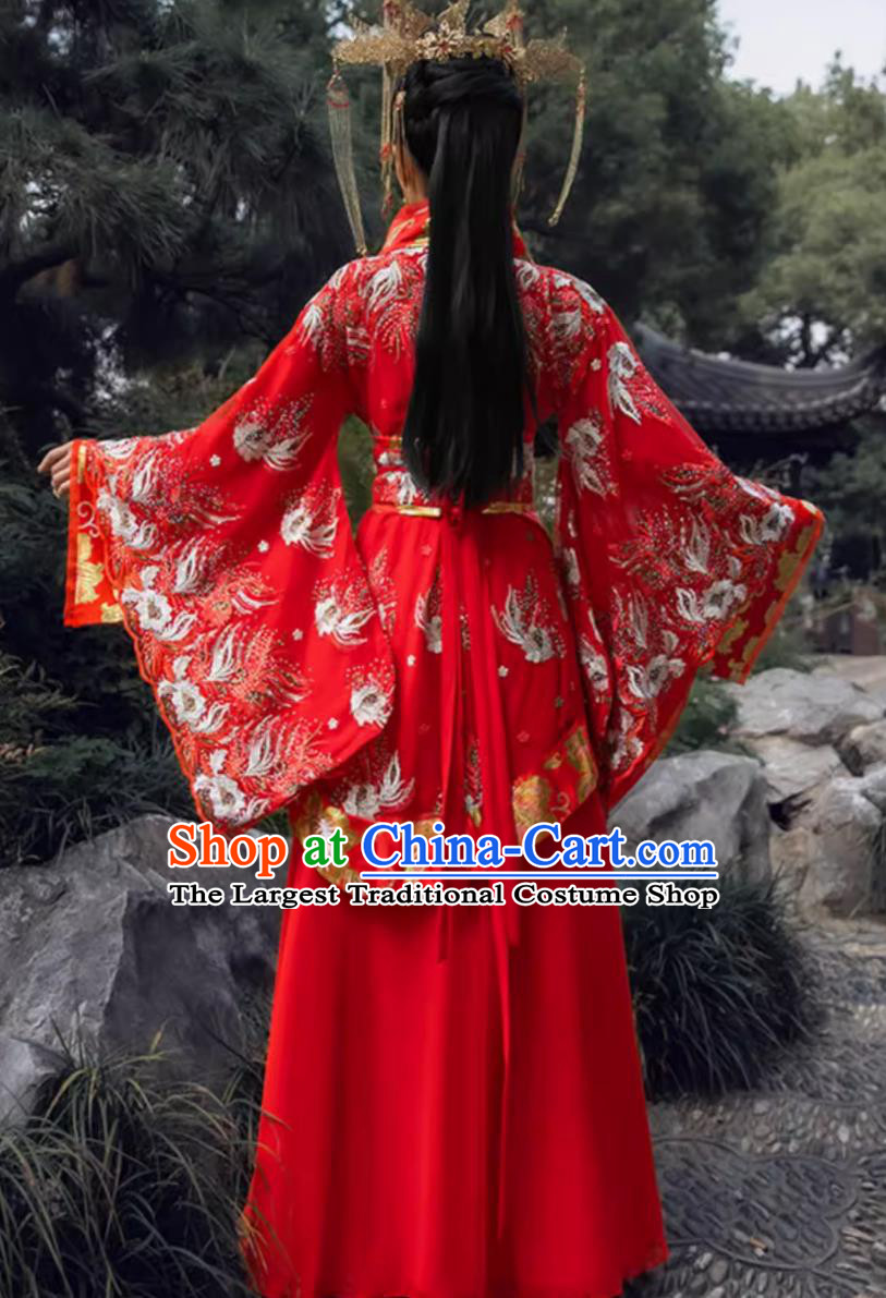 Traditional Hanfu Online Shop Ancient Chinese Princess Clothing Red Han Dynasty Infanta Fairy Classical Dance Dress