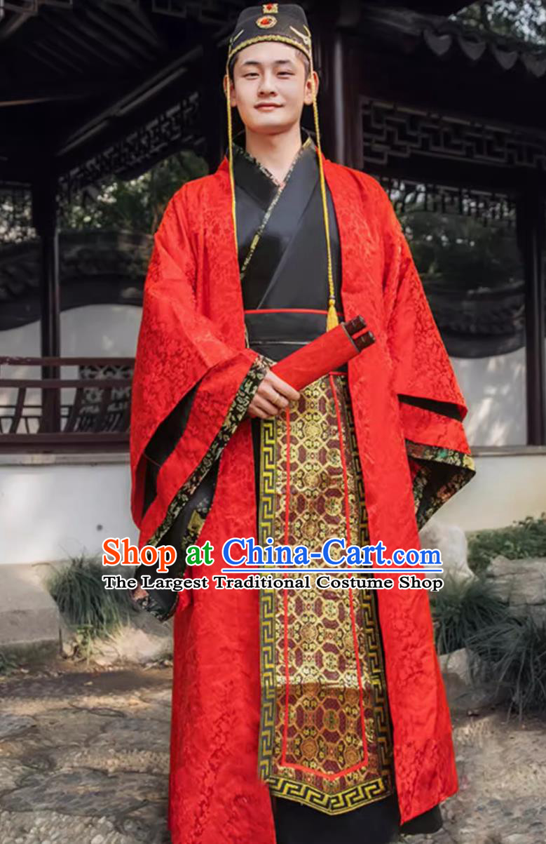 Ancient Chinese Wedding Attires Traditional Hanfu Online Shop Ming Dynasty Bride and Groom Robes Costumes Complete Set