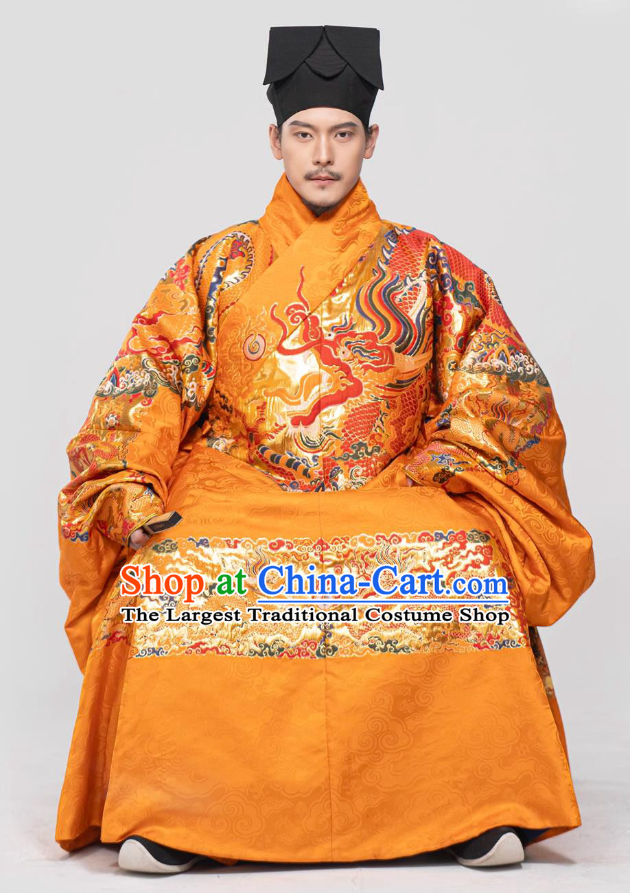Yellow Ming Dynasty Emperor Dragon Robe Ancient Chinese Official Clothing Traditional Hanfu Online Shop