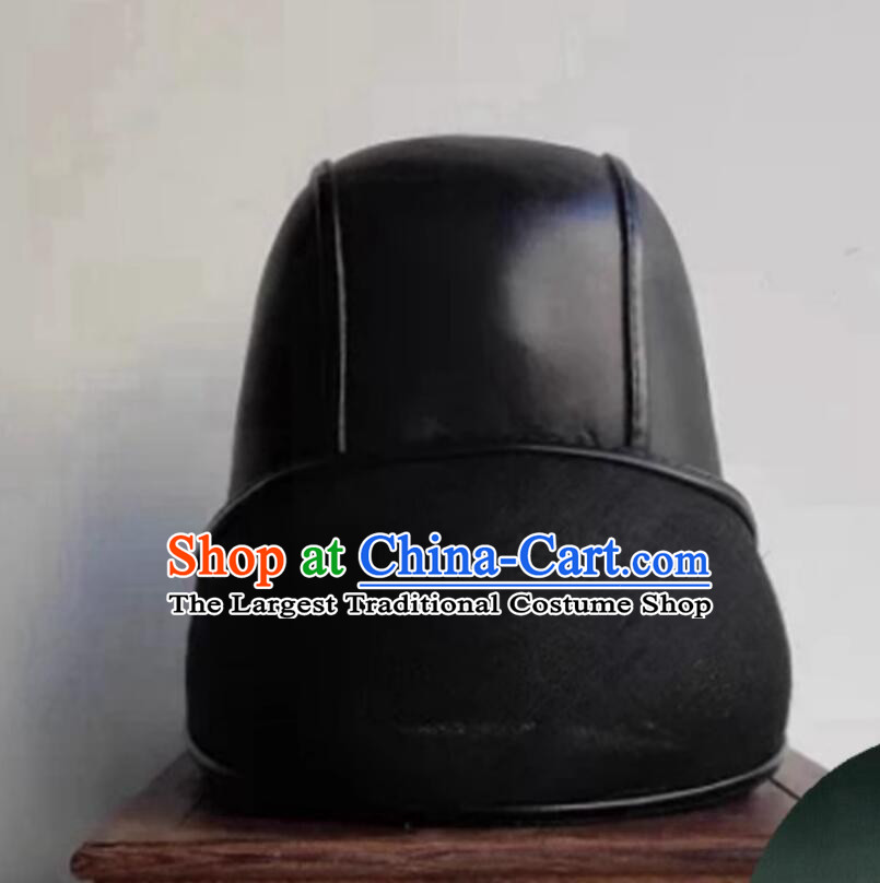 China Ming Dynasty Blades Headwear Handmade Ancient Imperial Guard Black Hat