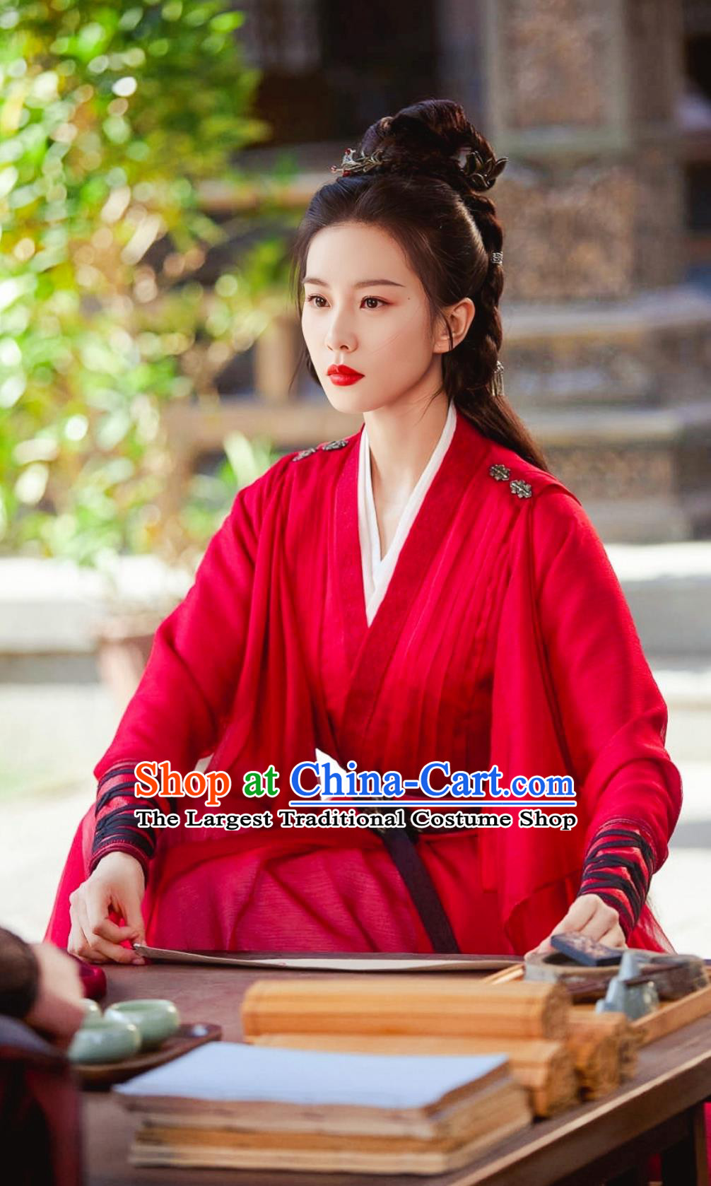 China 2023 TV Series A Journey To Love Swordswoman Ren Ru Yi Red Dress Ancient Super Heroine Clothing