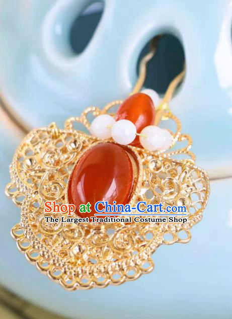 Handmade Tang Dynasty Hair Clip Traditional Chinese Hanfu Hair Jewelry China Ancient Princess Hairpin