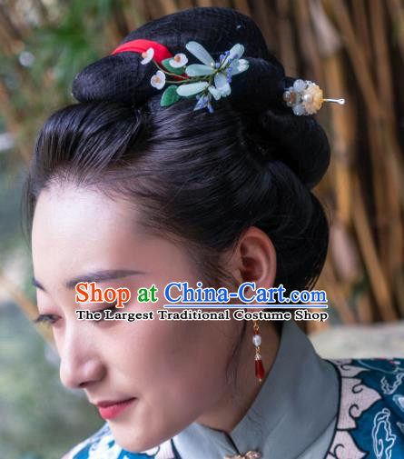 China Ancient Empress Orchid Hairpin Handmade Ming Dynasty Hair Clip Traditional Chinese Hanfu Hair Jewelry