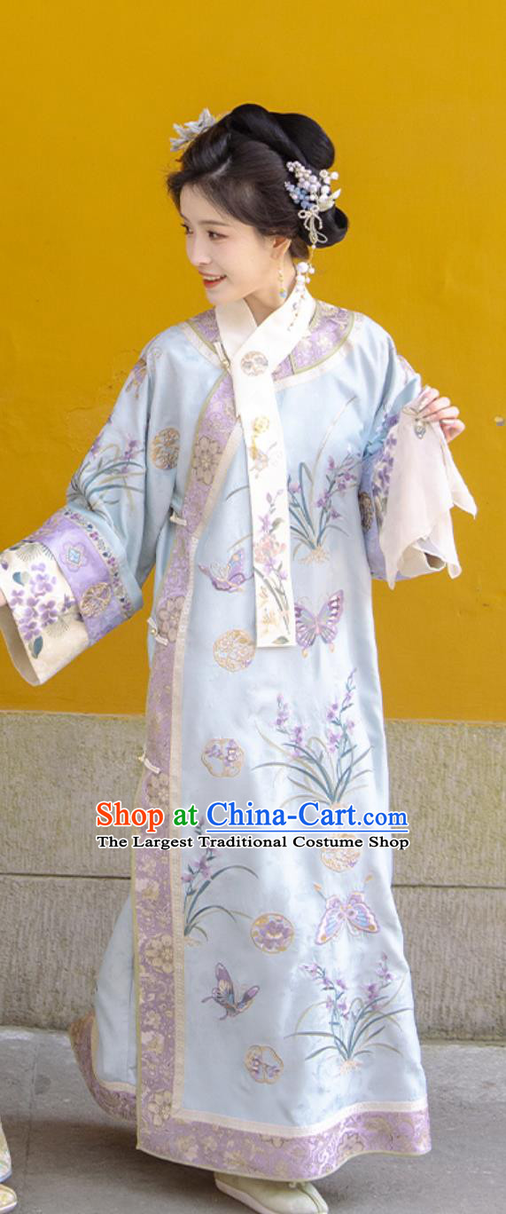 China Qing Dynasty Court Lady Qipao Dress Traditional Manchu Princess Costume Ancient Chinese Clothing Ruyi Royal Love in the Palace