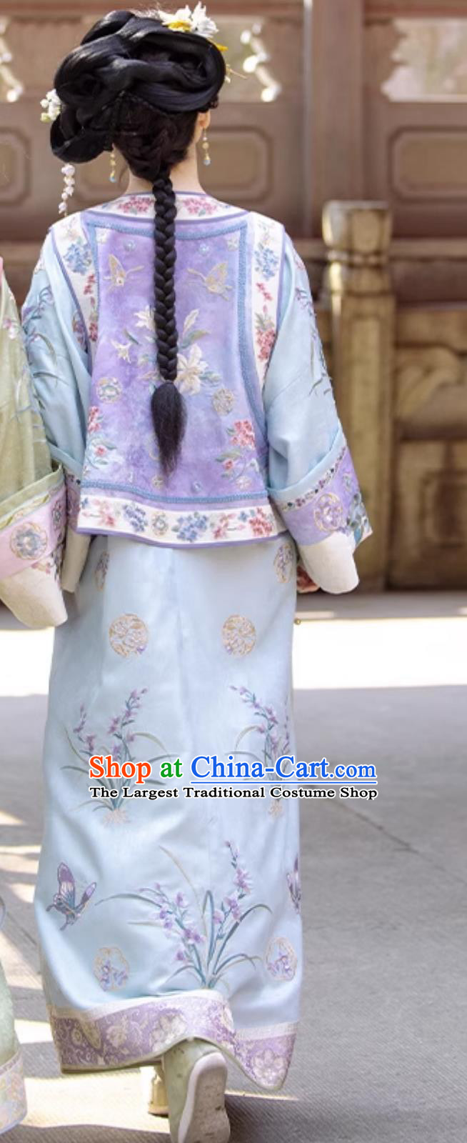 China Qing Dynasty Court Lady Qipao Dress Traditional Manchu Princess Costume Ancient Chinese Clothing Ruyi Royal Love in the Palace