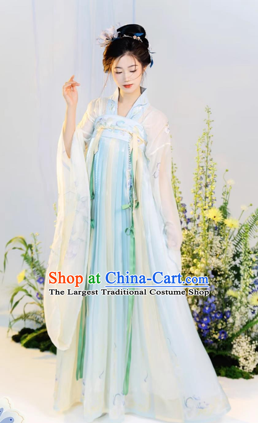 Ancient Chinese Tang Dynasty Princess Clothing Traditional Women Hanfu Hezi Dress China Travel Photography Palace Lady Costume