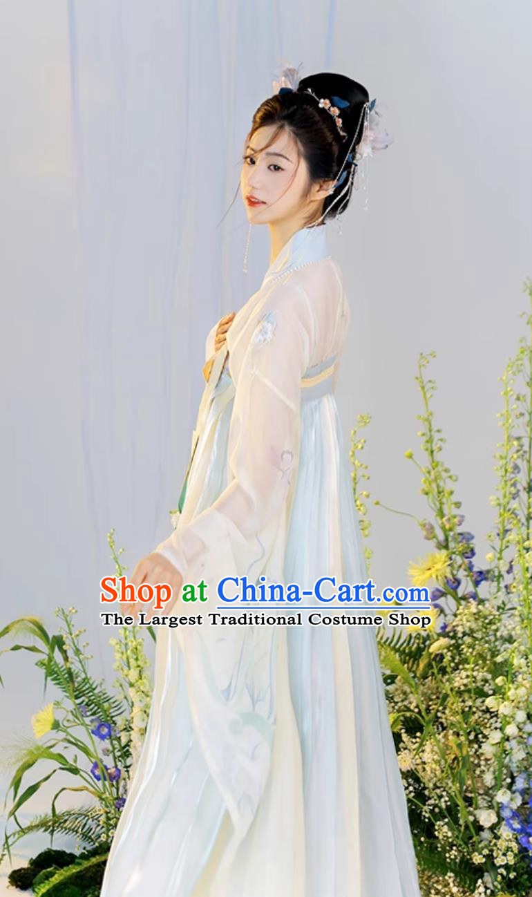 Ancient Chinese Tang Dynasty Princess Clothing Traditional Women Hanfu Hezi Dress China Travel Photography Palace Lady Costume