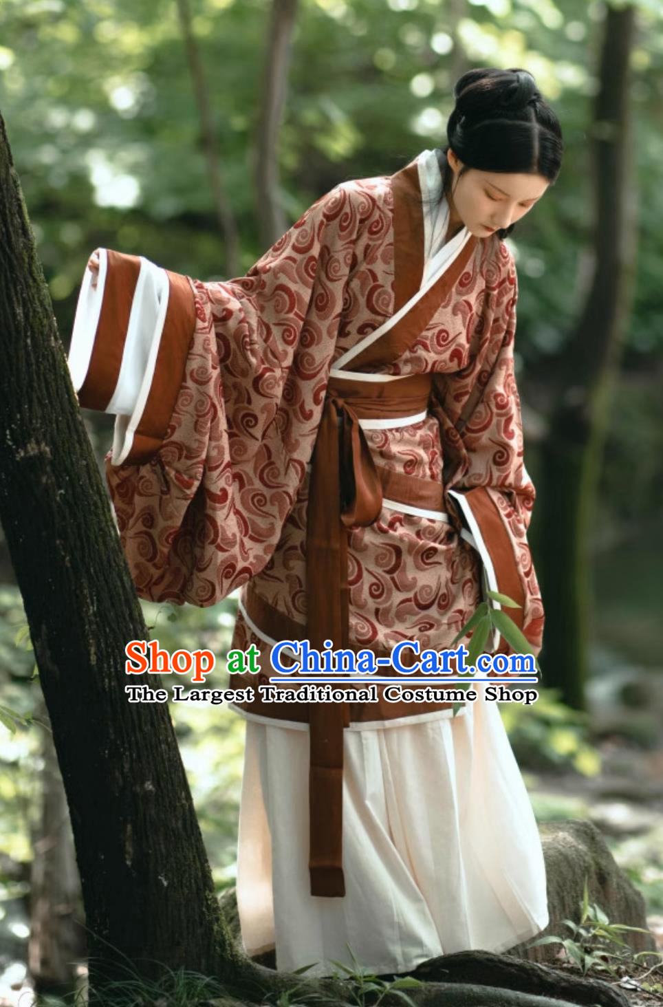 Traditional Hanfu Curving Front Robe Han Dynasty Princess Dress Ancient China Court Woman Clothing Chinese Travel Photography Costume