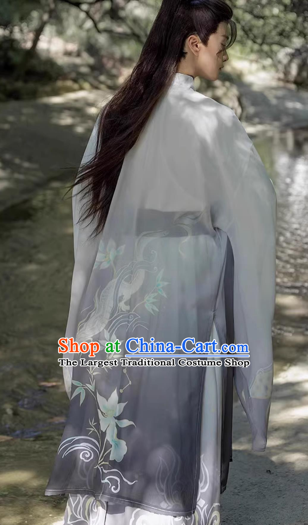 China Travel Photography Jin Dynasty Scholar Costume Traditional White Hanfu Outfit Ancient China Young Childe Clothing