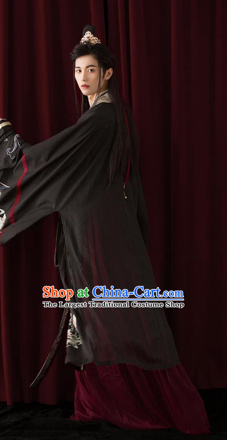 China Travel Photography Jin Dynasty Hero Costume The Untamed Wei Wuxian Traditional Hanfu Ancient China Wuxia Swordsman Clothing