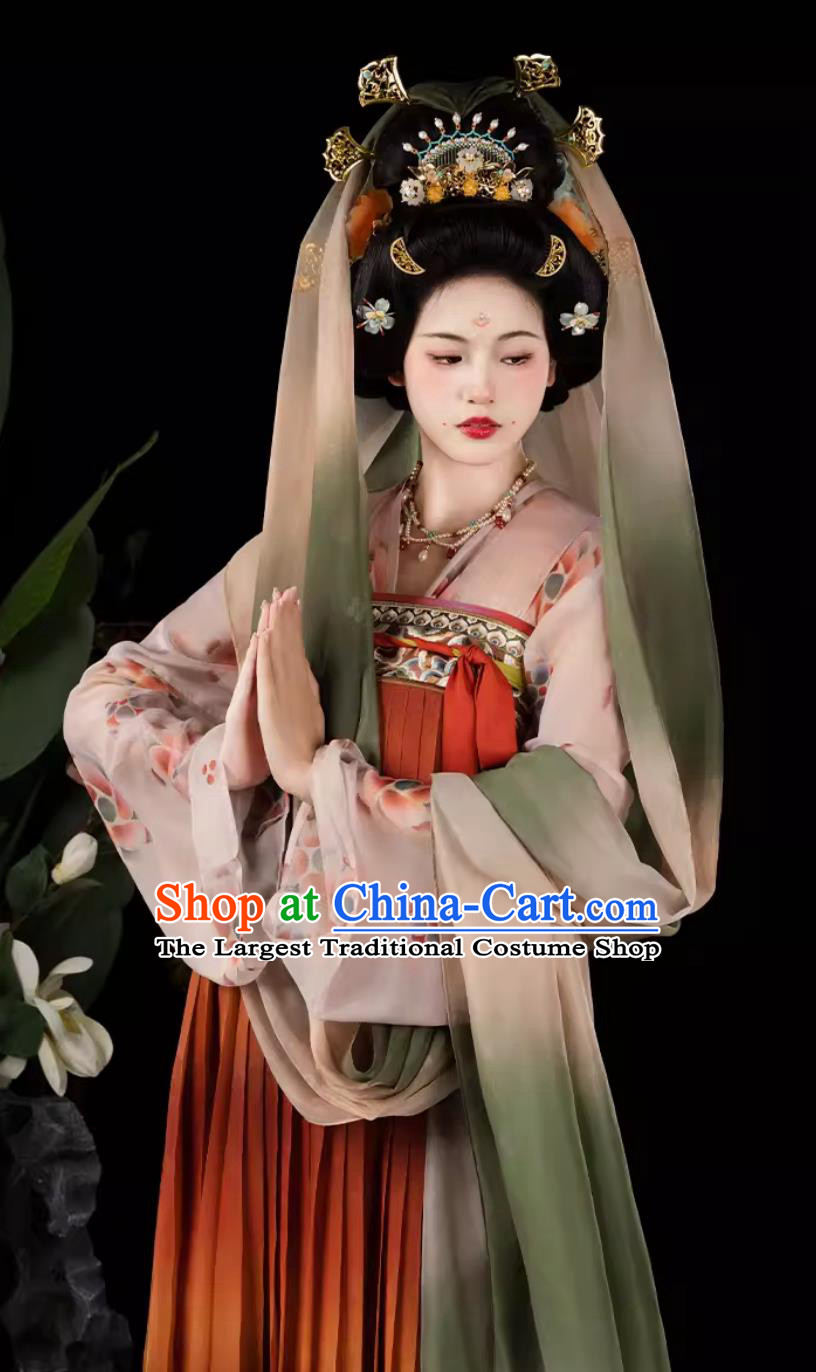 Chinese Traditional Hanfu Ruqun Ancient Court Woman Dress China Travel Photography Tang Dynasty Empress Clothing