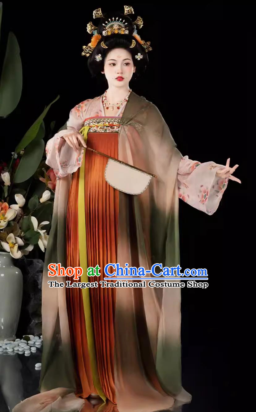 Chinese Traditional Hanfu Ruqun Ancient Court Woman Dress China Travel Photography Tang Dynasty Empress Clothing