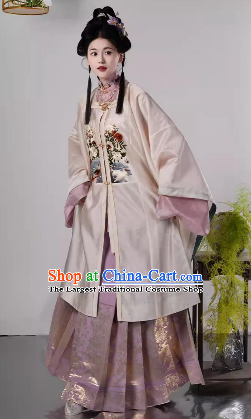 Chinese Travel Photography Clothing Traditional Hanfu Ancient China Ming Dynasty Noble Woman Costumes Complete Set