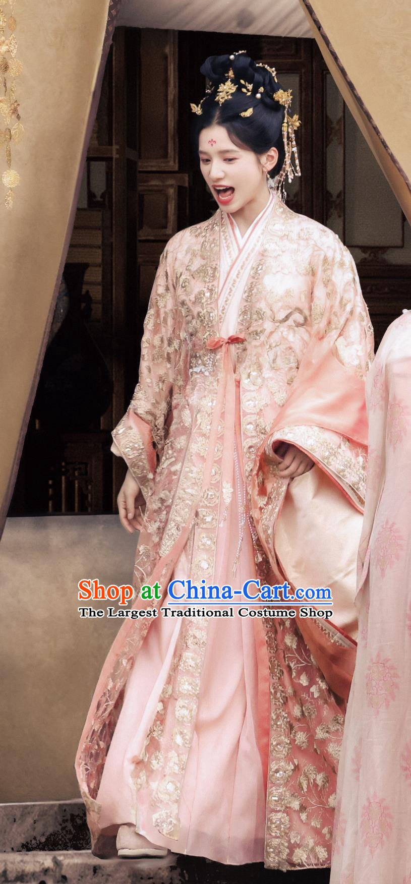Traditional Hanfu Dress Chinese TV Series Blossoms in Adversity Hua Zhi Costume Ancient China Noble Lady Clothing