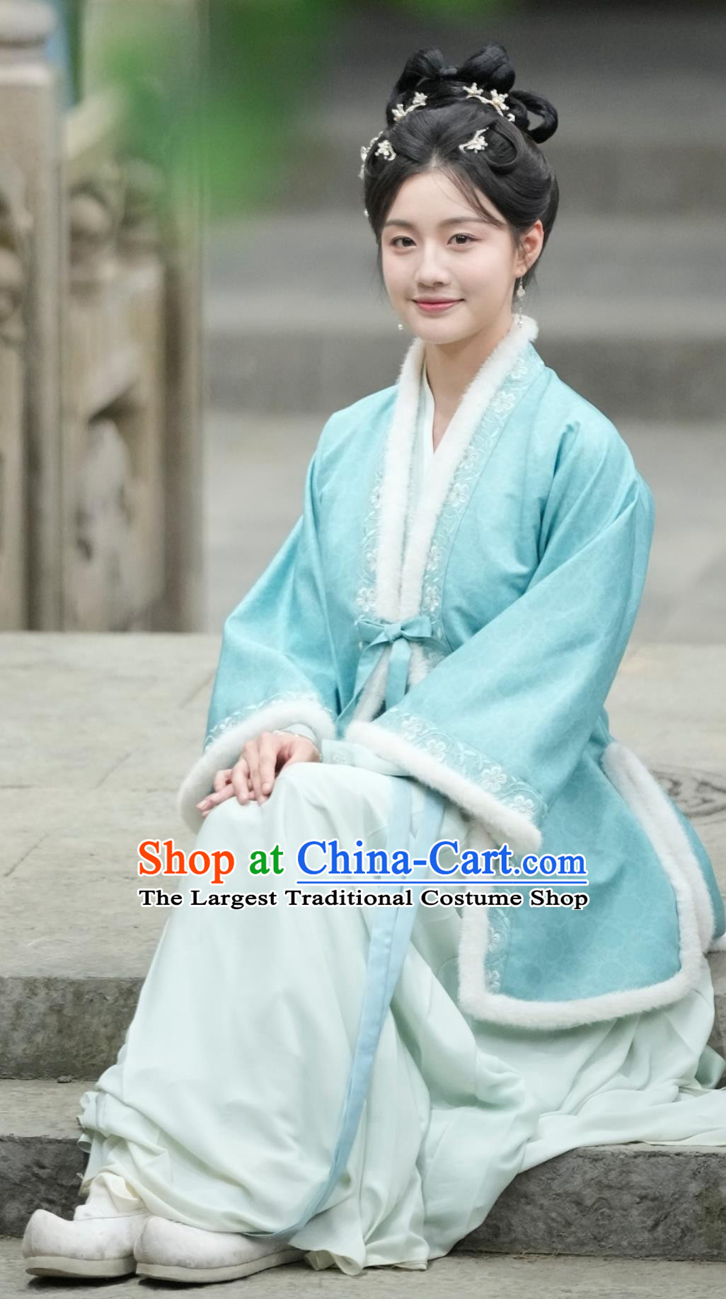 Ancient China Noble Woman Clothing Traditional Winter Hanfu Dress Chinese TV Series Blossoms in Adversity Princess Costume