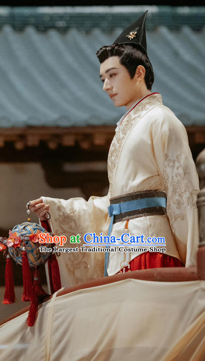Ancient China Young Childe Clothing Traditional Mens Hanfu Chinese TV Series In Blossom Pan Yue Costume