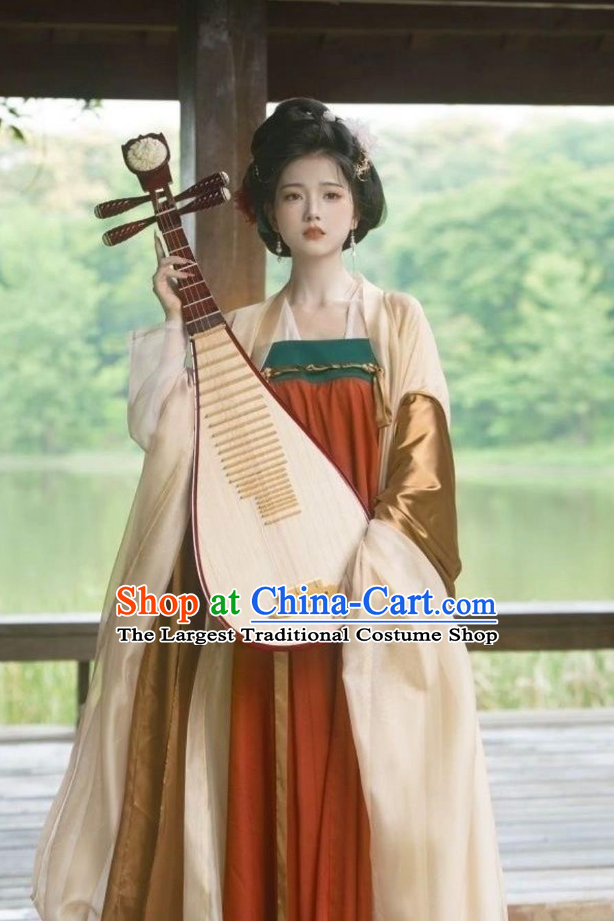 Ancient China Empress Clothing Traditional Hanfu Chinese Tang Dynasty Magnificent Concubine Yang Dress