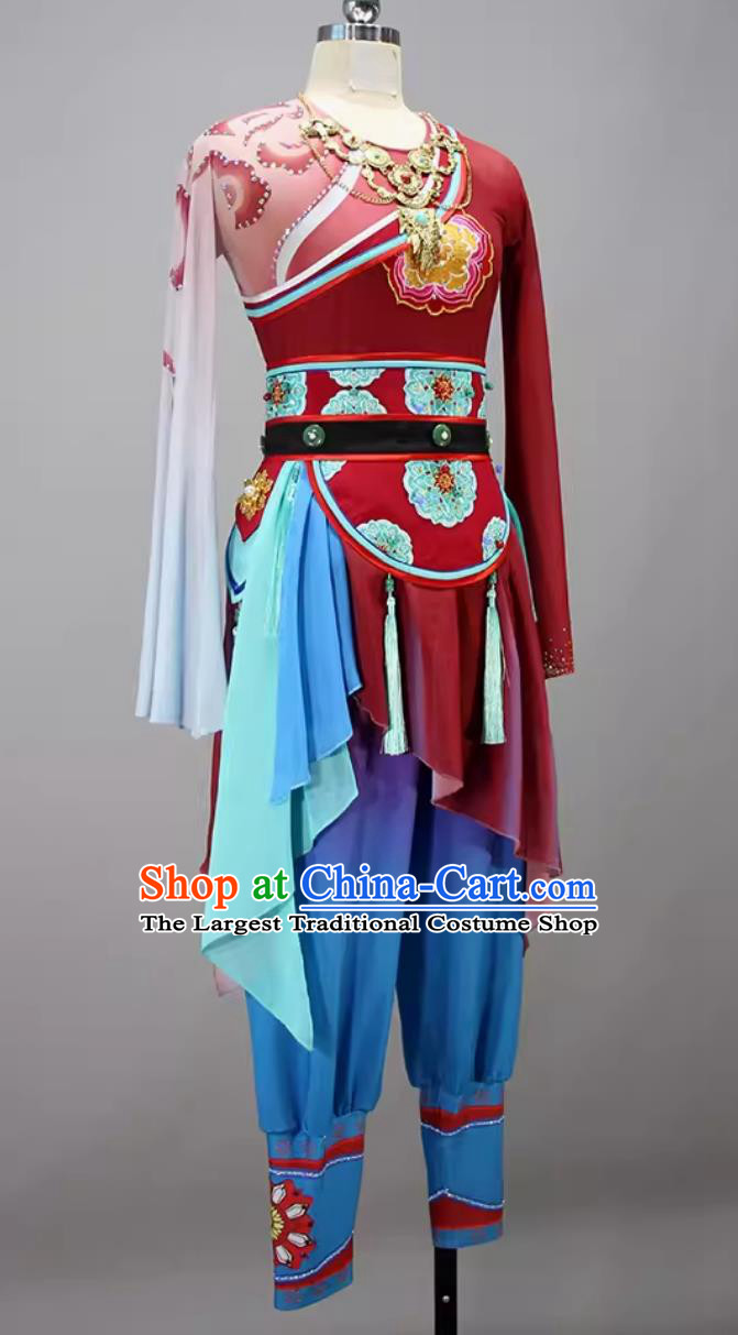 China Zhezhi Dance Outfit Chinese Dance Contest Program Fang Hua Dunhuang Flying Apsaras Dance Replica Costume