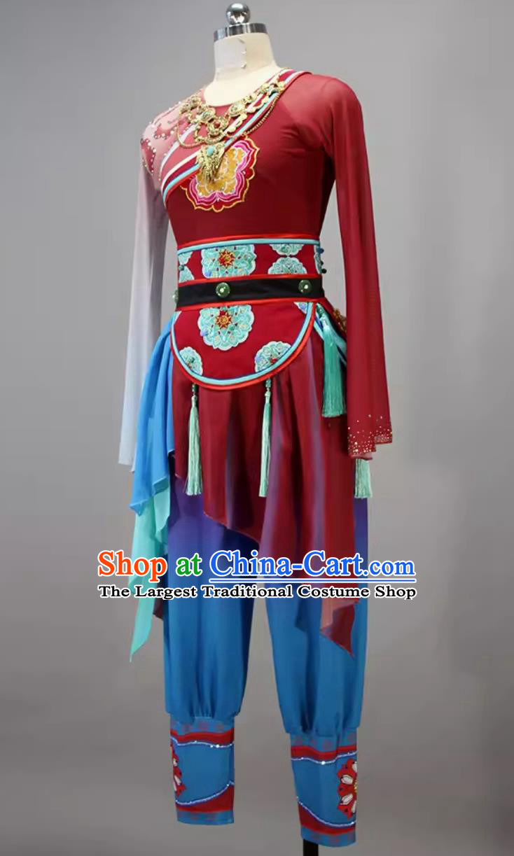 China Zhezhi Dance Outfit Chinese Dance Contest Program Fang Hua Dunhuang Flying Apsaras Dance Replica Costume
