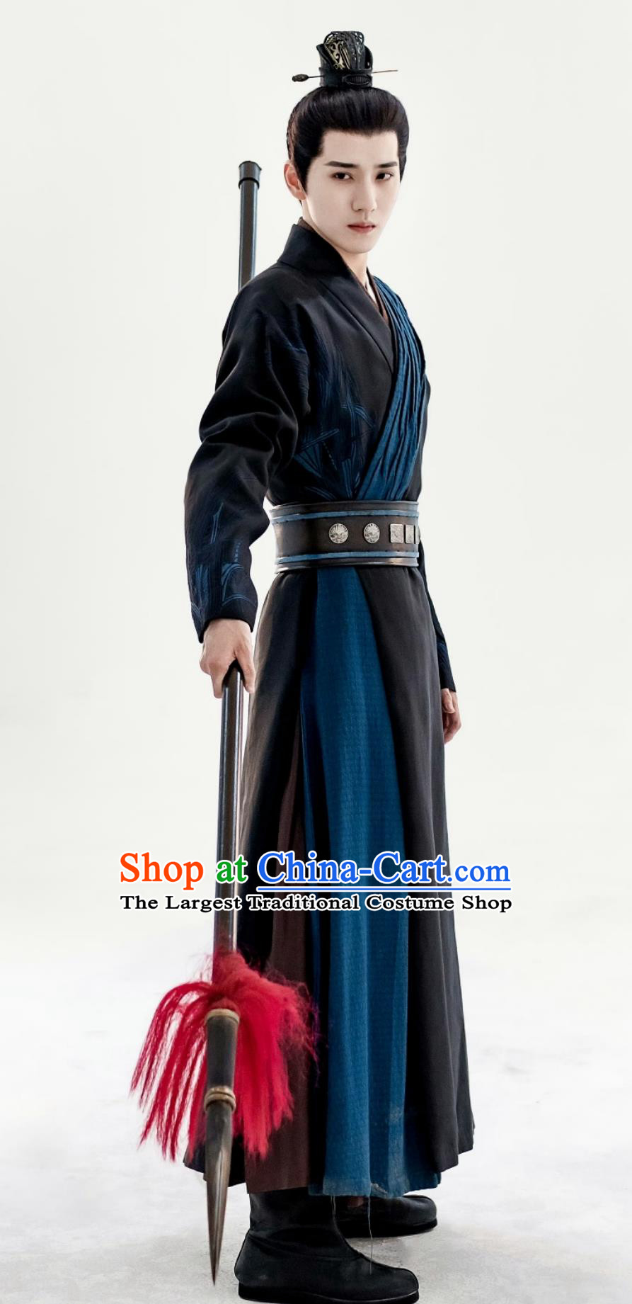 Ancient China Young Warrior Costume Chinese Wuxia TV Series The Legend of Heroes Prince Yang Kang Clothing