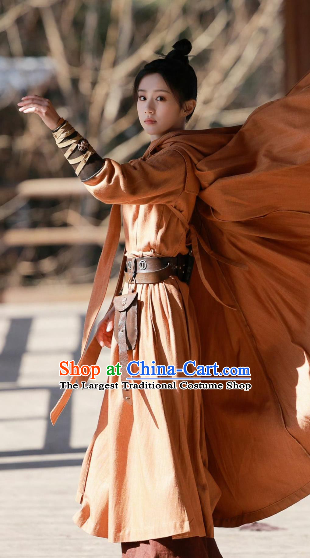 Ancient China Female Swordsman Costume Chinese Wuxia TV Series The Legend of Heroes Huang Rong Clothing Complete Set