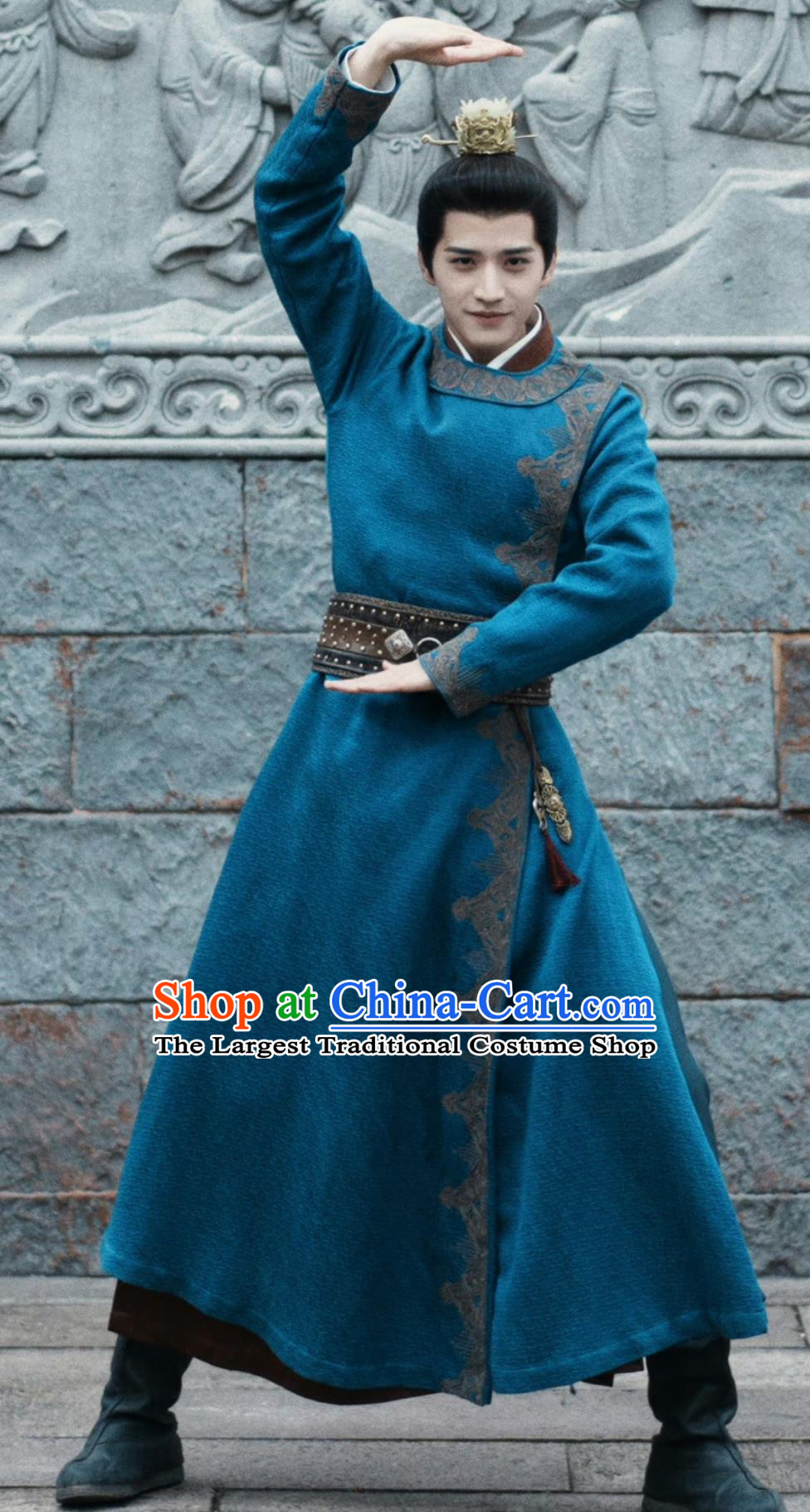 Chinese Wuxia TV Series The Legend of Heroes Prince Yang Kang Clothing Ancient China Noble Childe Costume Complete Set