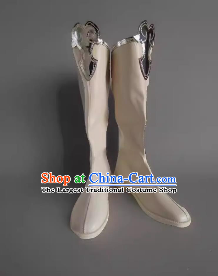 Collapse Star Dome Railway Yin Yue Jun Dan Feng COS Shoes Anime Performance Customized White Boots